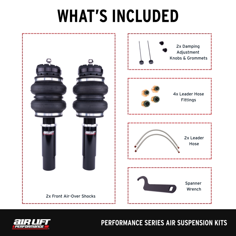 Audi A4 Air Suspension Kit - Front - Air Lift - Progressive-Rate, Double-Bellows - `09-`13